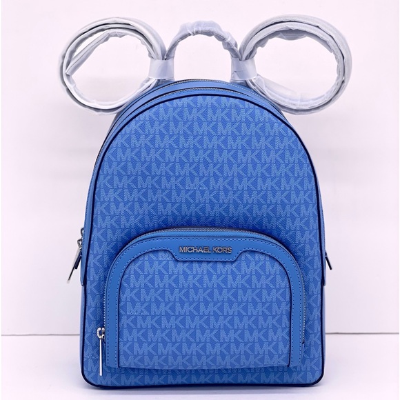 Michael Kors Jaycee Medium Backpack MK Blue - Picture 2 of 15